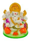 Beautiful n Colorful Fiber Very Small Ganesh Statue - 3" # 5