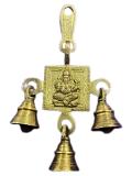 Brass Made Antique Wall Hanging Decor of Ganeshji With Bells