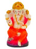 Beautiful n Colorful Fiber Very Small Ganesh Statue - 4" # 11