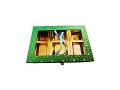 Decorative Empty DryFruit Boxes in Square Shape - 6 Compartment (Green)