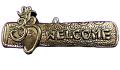 Brass Antique Wall Hanging Decor of Wel-Come Brass Antique Wall Hanging Decor of Wel-Come