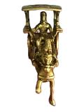 Brass Chariot Statue of Horse Cart with Men