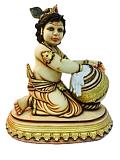 Beautiful n Colorful Fiber Statue of Bal Gopal - 18.25" Beautiful n Colorful Fiber Statue of Bal Gopal - 18.25"