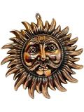 Black Metal Antique Wall Hanging Decor of Sun / Surya - 12" # 1 Black Metal Antique Wall Hanging Decor of Sun / Surya - 12" # 1