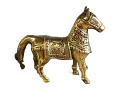 Decorative Carved Golden Brass Horse Statue - 6.5" Decorative Carved Golden Brass Horse Statue - 6.5"