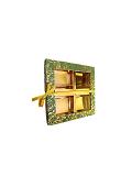 24 Pcs Square Decorative Empty DryFruit Boxes - 4 Compartment (Green) 24 Pcs Square Decorative Empty DryFruit Boxes - 4 Compartment (Green)