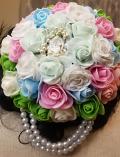 Bridal Hair Bun, Floral Design Hair Accessory Bridal Hair Bun, Floral Design Hair Accessory