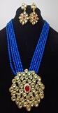 Indian Fashion Jewellery, kundan & pearl choker  with earring 
