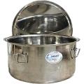 Large Heavy Duty Stainless Steel Stock Pot/Tapela/Patila W/Lid 20" - 27"