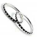 925 Sterling Silver New Born / Toddler Kids Black Beads Kada - Style#08
