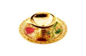 Brass Meenakari Traditional Mini Diya for Pooja Brass Meenakari Traditional Mini Diya for Pooja