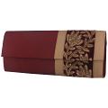 Handmade Womens Maroon Clutch Purse Evening Bag