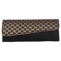 Black Gold Handmade Womens Party Clutch Purse Evening bag