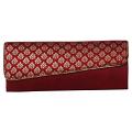 Handmade Womens Maroon Stylish Clutch Purse Evening bag