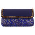 Handmade Womens Modern Blue Clutch Purse Evening bag