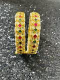 Pure Kundan Multi color Bangle