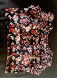 Pure Georgette With Heavy Digital Print and frill Work Blouse(Black)