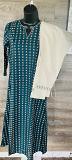 Pure Muslin Cotton Sequence Thread Work Kurti & Pant (S-L)