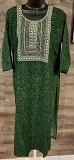 Pure Bandhani Rayon Kurti with Embroidery