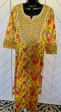 Indian Foil Print Long Foil Work Kurti wit w/ Pant (S,M,L)