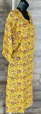 Pure Cotton Yellow Printed Kurti Tunic for Women (M)