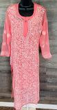 Bright Pure Georgette Chikankari Traditional Embroidery Work Kurti (2XL) Bright Pure Georgette Chikankari Traditional Embroidery Work Kurti (2XL)