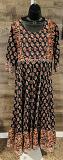 Long Kalamkari Anarkali Kurti Tunic w/ Foil Work (M-3XL)