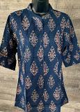 Pretty Princess Cut Cotton Block Print Short Kurti (L-XL)