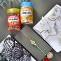 Meena Rakhi Hamper with Kaju Katli, Almonds,Cashew and Chocolate Cookies