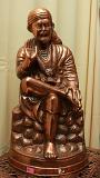 Artistic Black Metal Large Sai Baba Statue w/ Base 20" Tall Artistic Black Metal Large Sai Baba Statue w/ Base 20" Tall