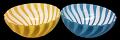 Set of 2 Colorful Salad Bowl Striped Design