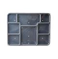 Black 8 Compartment Plate with Lid (100 Plates) Black 8 Compartment Plate with Lid (100 Plates)