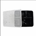 Black 5 Compartment Plate with Lid (100 Plates) Black 5 Compartment Plate with Lid (100 Plates)