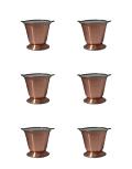 6Pcs - Copper Stainless Steel Bucket Serving Ware (Plain) - 2 Sizes