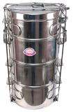 Stainless Steel Four Compartment Large Catering Tiffin Lunch Box - 4 Tier