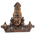 Black Metal Antique Wall Hanging Decor of Tirupati Balaji (Face) - 23.25" Black Metal Antique Wall Hanging Decor of Tirupati Balaji (Face) - 23.25"