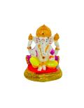 Beautiful n Colorful Fiber Small Ganesh Statue - 5" # 29
