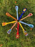 Wooden Spatula Painted Art Kitchen Diwali Navratri Golu Pooja Indian Favor