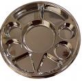 Stainless Steel 9 Round Compartment Disposable Plastic Plates 100Pcs Stainless Steel 9 Round Compartment Disposable Plastic Plates 100Pcs