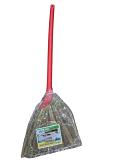 Tabakh Vietnam Hand Made Straw Soft Broom with Colored Handle 12"