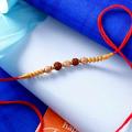 Auspicious Rudraksha with Wooden Beads Rakhi Auspicious Rudraksha with Wooden Beads Rakhi