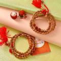Set of 2 Multifold Rudraksh Rakhi