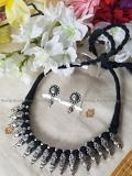 Oxidized jewelry Indian-Black thread jewelry-thread jewelry- choker