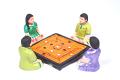 Children Play Carom Board Navarathri Golu Doll Children Play Carom Board Navarathri Golu Doll