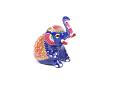 HAND PAINTED MEENAKARI METAL SITTING ELEPHANT 3" (Each) HAND PAINTED MEENAKARI METAL SITTING ELEPHANT 3" (Each)