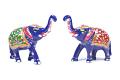 HAND PAINTED MEENAKARI METAL  ELEPHANT 3" (Each)