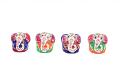 HAND PAINTED MEENAKARI METAL MINI CUTE  GANESHA 1" (Each) 