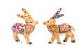 HAND PAINTED MEENAKARI METAL DEER HAND PAINTED MEENAKARI METAL DEER