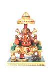 Rajasthani Wood Red Chowki Ganesha