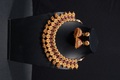 Antique South Indian Coin Necklace With Matte Gold Plating